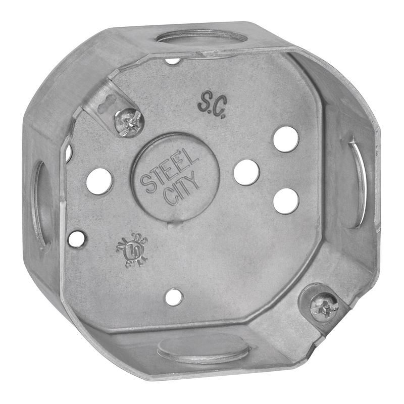 Thomas & Betts  Octagon Box Steel 1/2" Knockouts