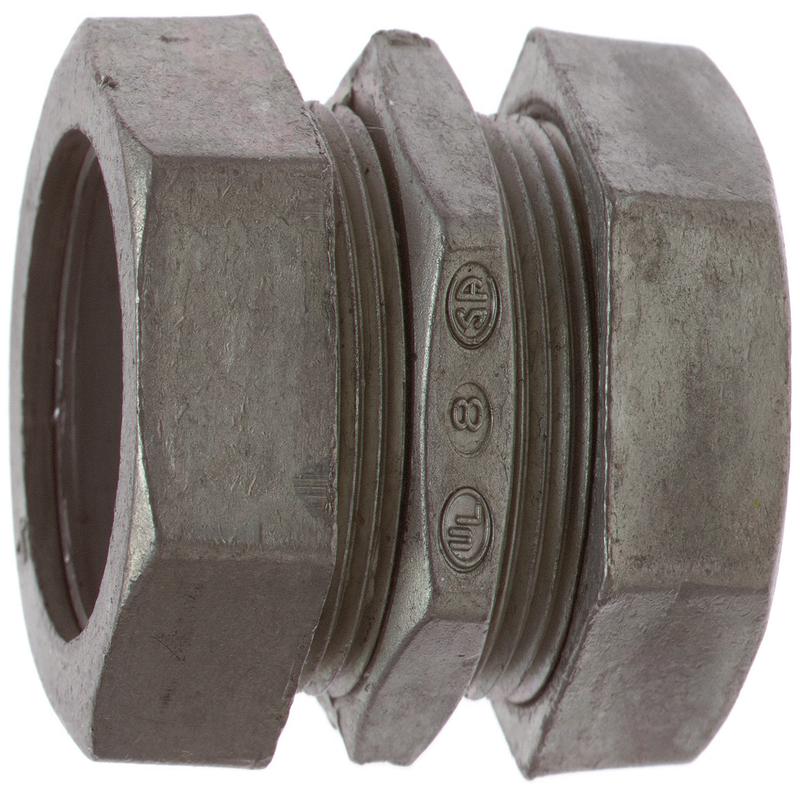 Thomas & Betts Steel City 1/2" EMT Non-insulated Compression Coupling, Die-cast Zinc