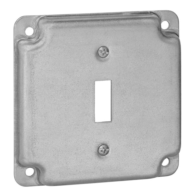 Thomas & Betts Steel City  4" Steel Square Box Surface Cover, 1-Toggle Switch