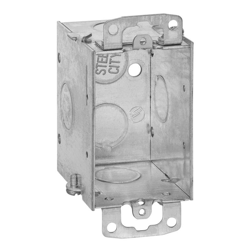 Thomas & Betts Steel City  Gangable Switch Box, Steel, 3" x 2" x 2-1/2"