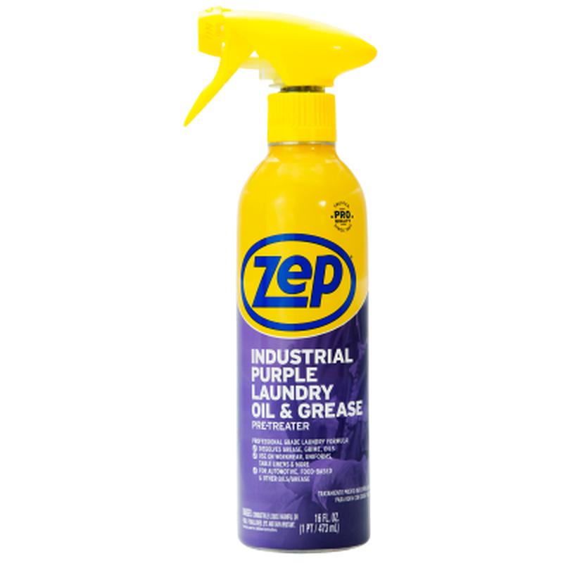 Zep 16 Oz. Industrial Purple Laundry Oil Stain Pre-Treat Stain Remover 156112