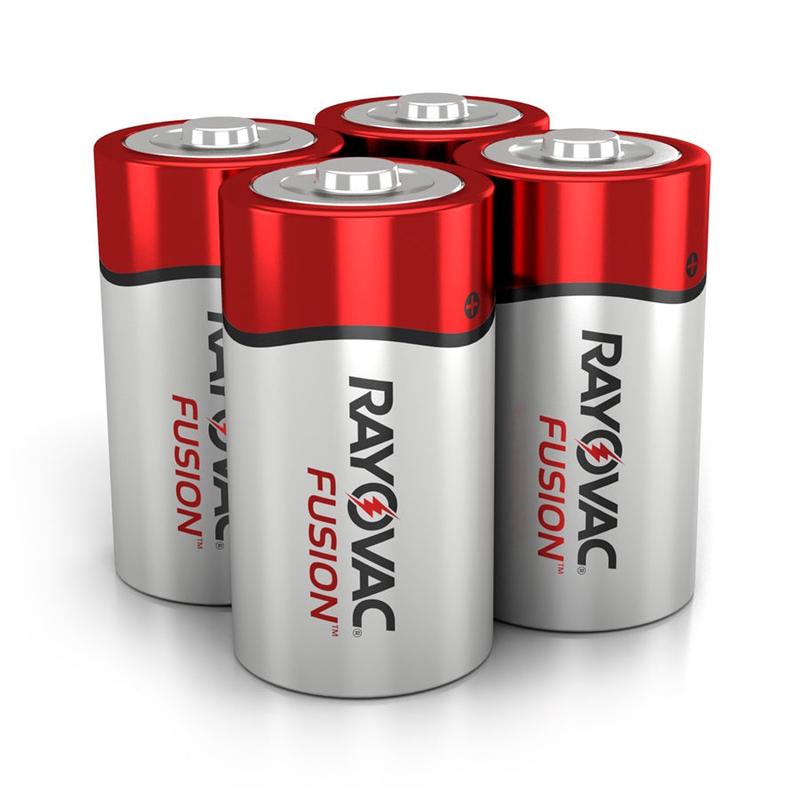 Rayovac D FUSION Advanced Alkaline Batteries D 4pack