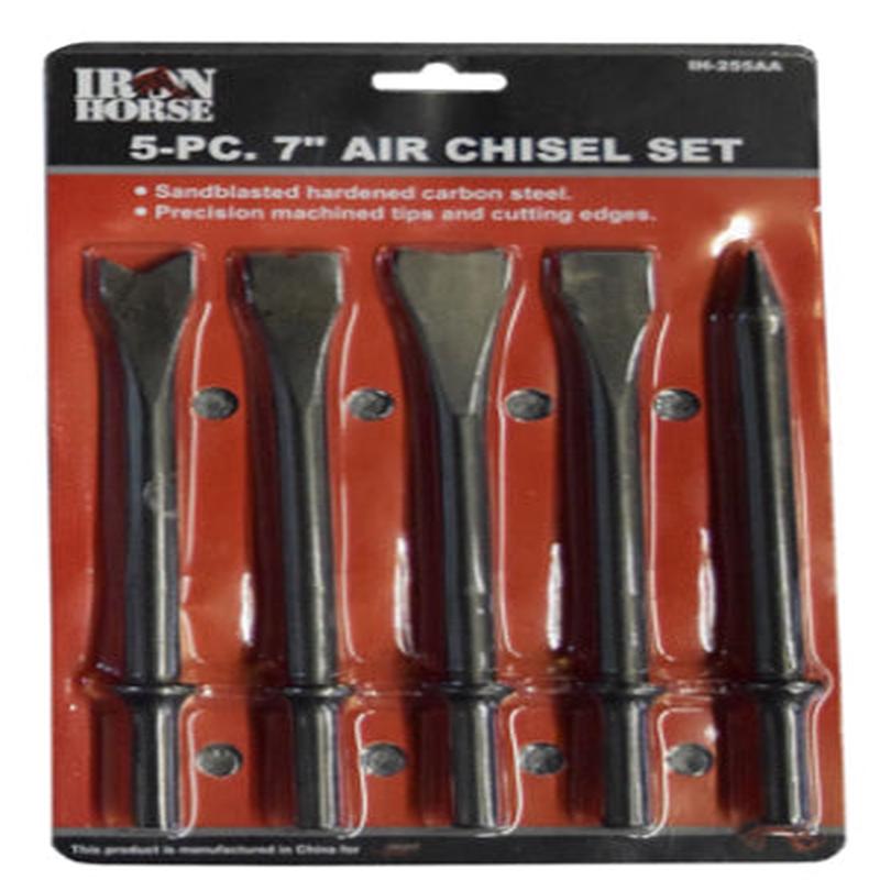 Wood Industries IH-255AA 7 in. Air Chisel Set, Black