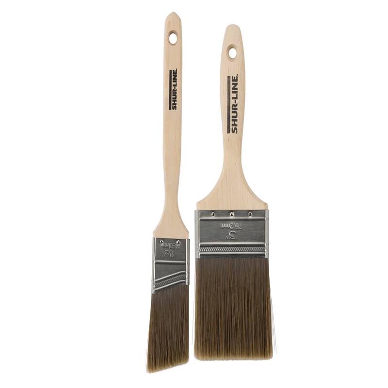 Shur-Line 2-Piece Better Paint Brush Set 2 Piece Set: 3" Flat, 1.5" Angle