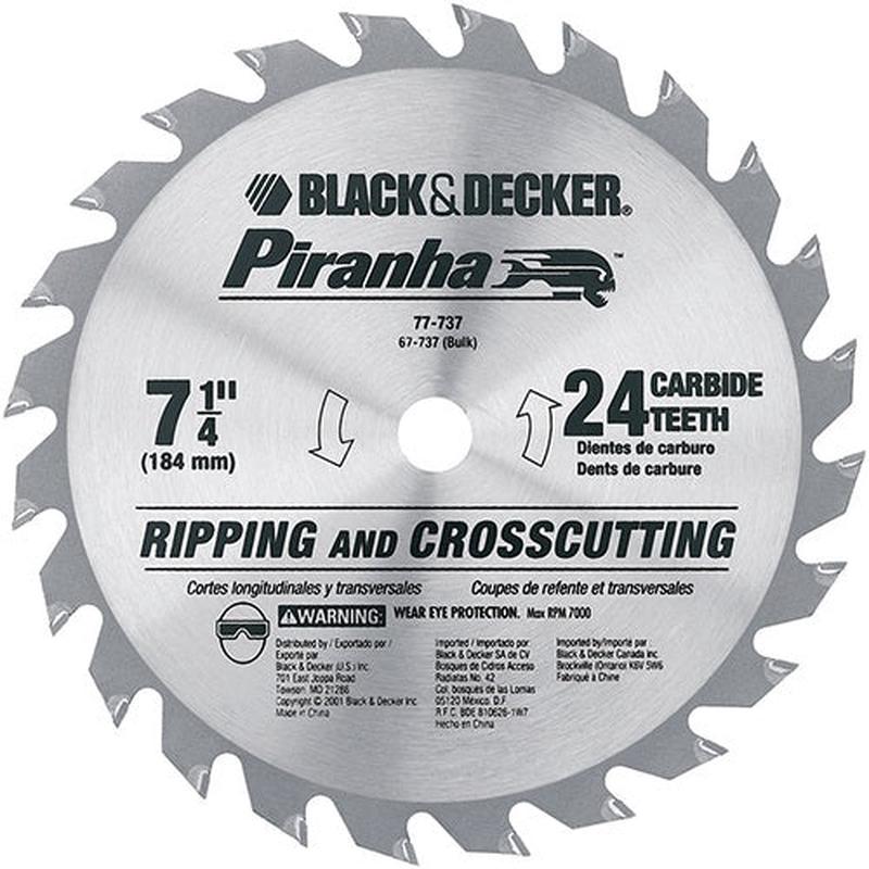 Black Decker  7-1/4" Piranha Carbide 24T Blade