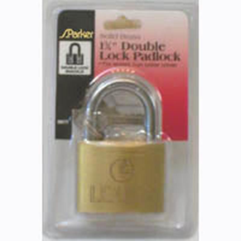 S. Parker Hardware  Solid Brass Double Lock Padlock
