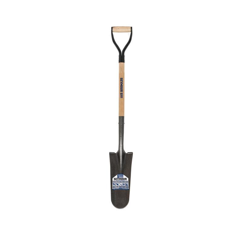 Seymour Midwest 14" Drain Spade, 30" Hardwood Handle, Steel D-Grip