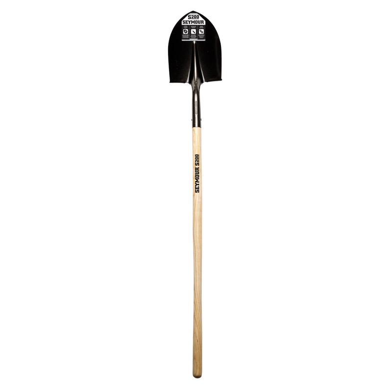 Seymour Midwest 16 Ga. Round Point Shovel, 42" Hardwood Handle