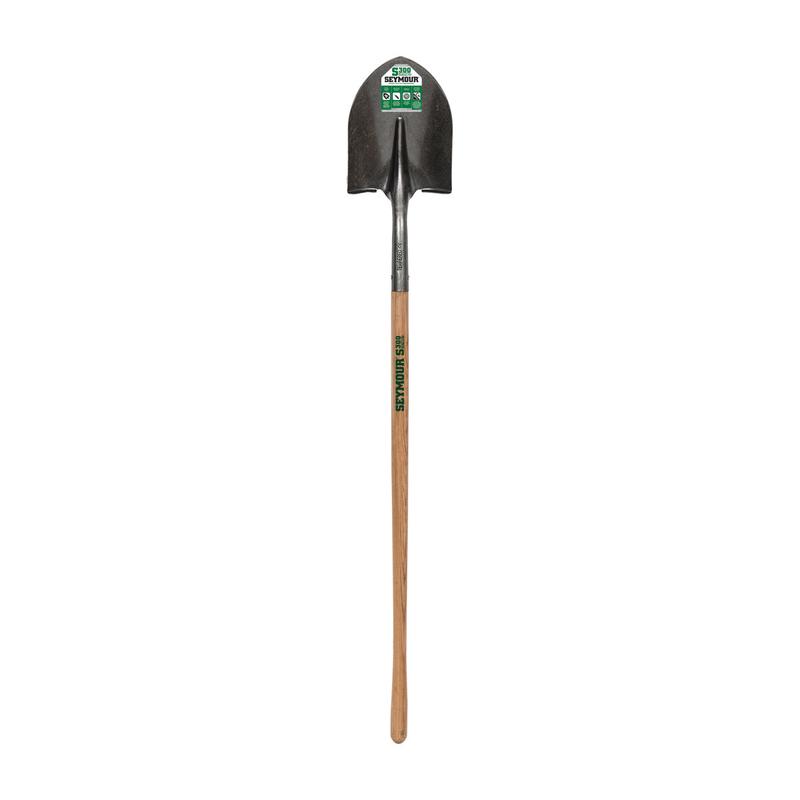 Seymour Midwest 16 Ga. Round Point Shovel, 44" Hardwood Handle