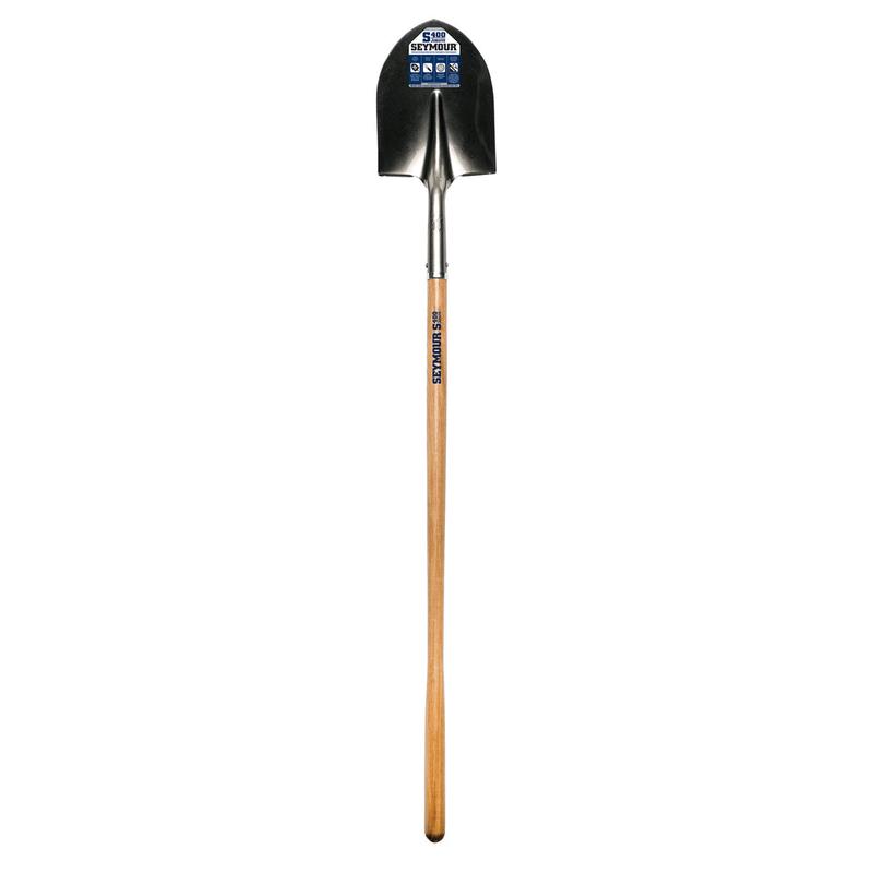 Seymour Midwest 16 Ga. Round Point Shovel, 48" Hardwood Handle