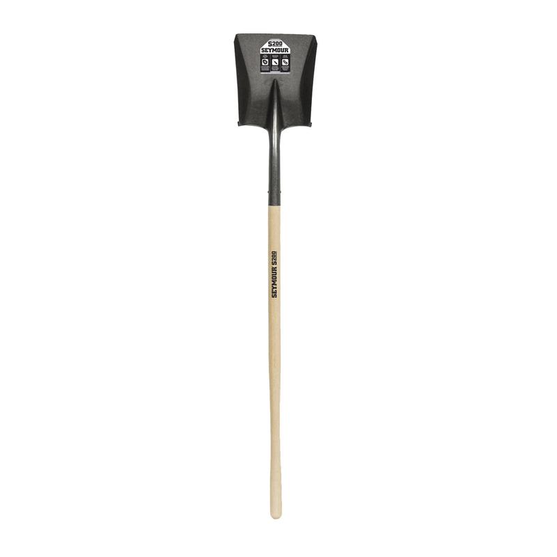 Seymour Midwest 16 Ga. Square Point Shovel, 42" Hardwood Handle