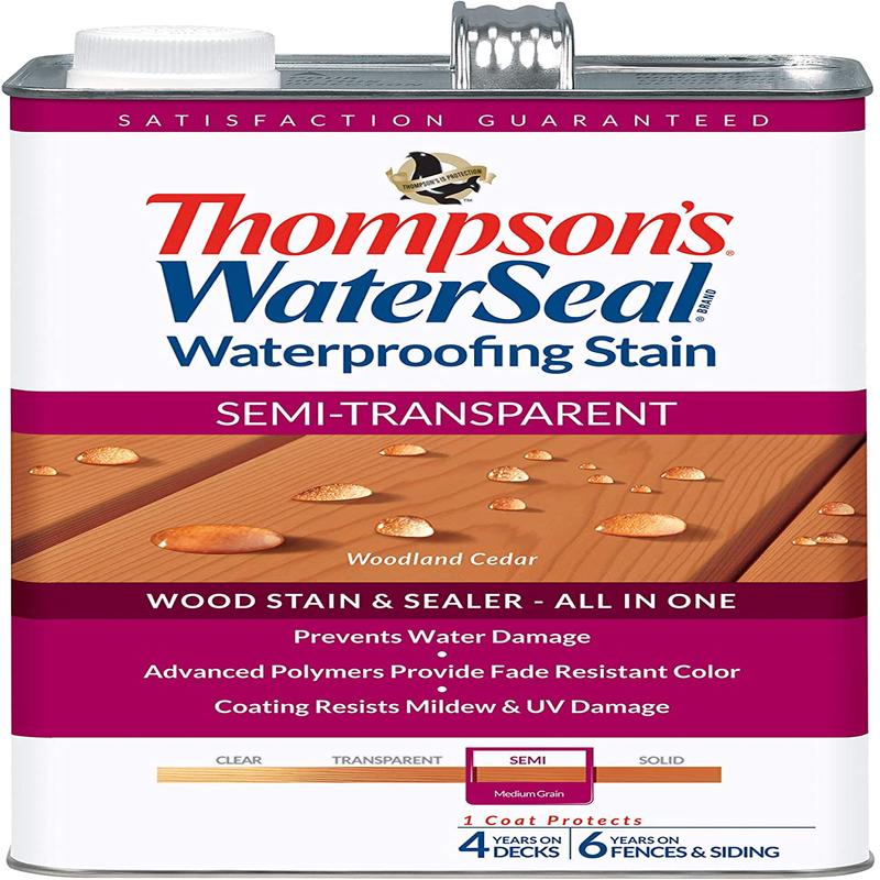 Thompsons WaterSeal Semi-Transparent Woodland Cedar Waterproofing Wood Stain & Sealer, 1 gal