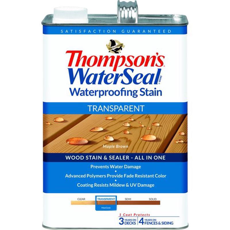 Thompsons WaterSeal Transparent Waterproofing Stain, Maple Brown 1 Gallon