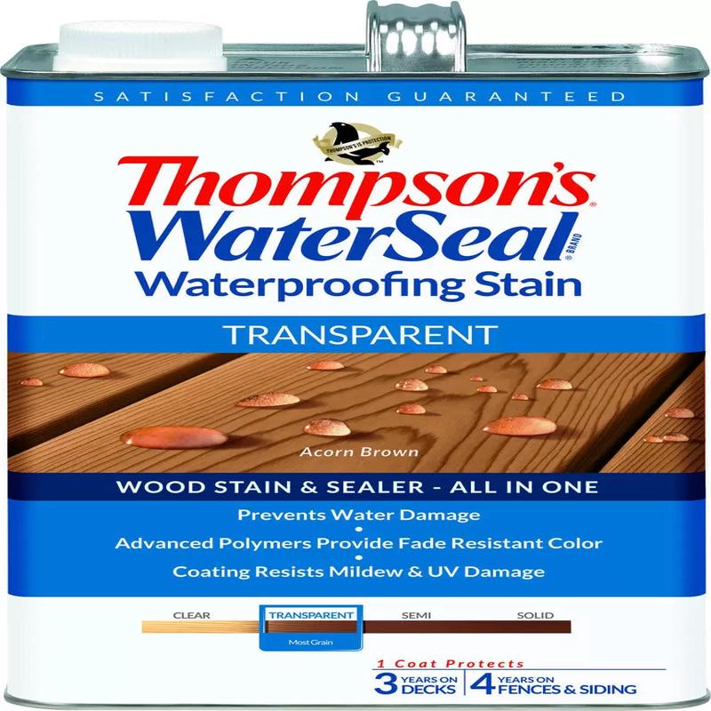 Thompsons WaterSeal Waterproofing Stain, Transparent, Acorn Brown, 1-Gal.