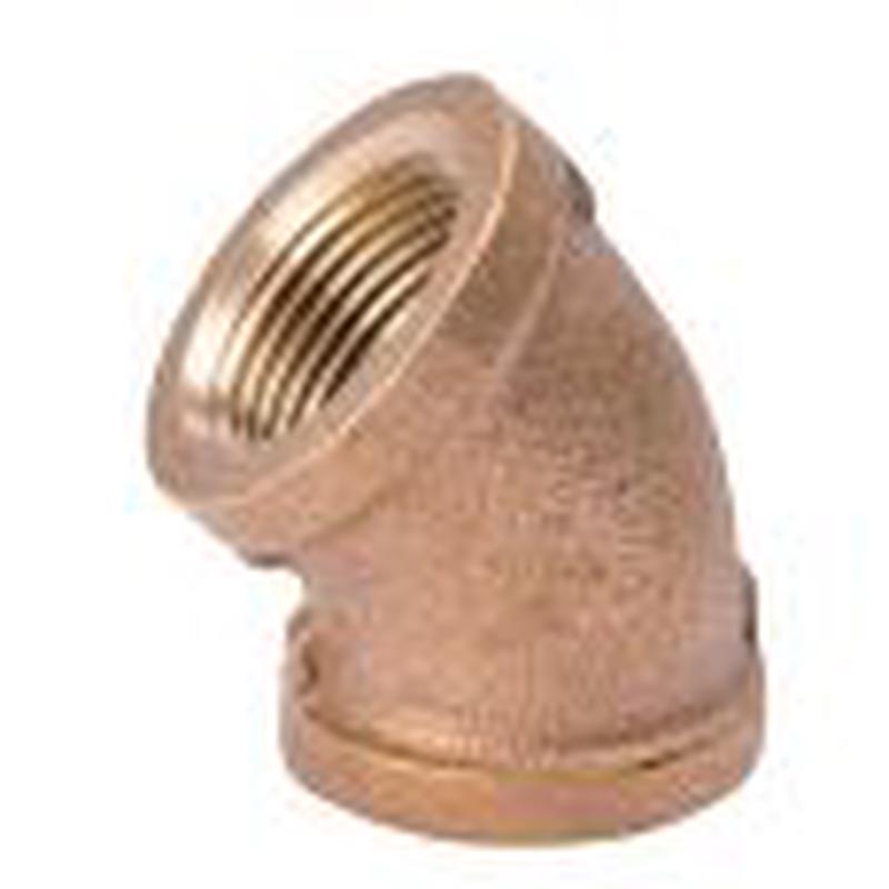 B & K Industries 45 Elbow Red Brass Threaded Fittings 1/4 in.