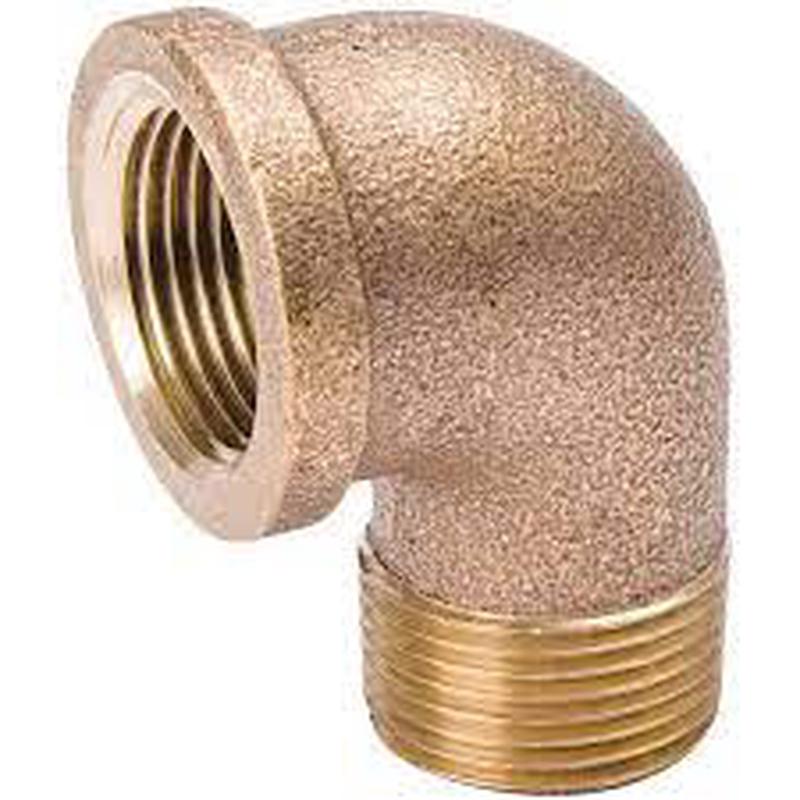 B & K Industries 90 Street  Red Brass 1"