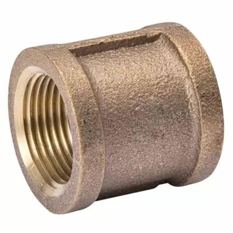 B & K Industries Red Brass Coupling Pipe 1/2"