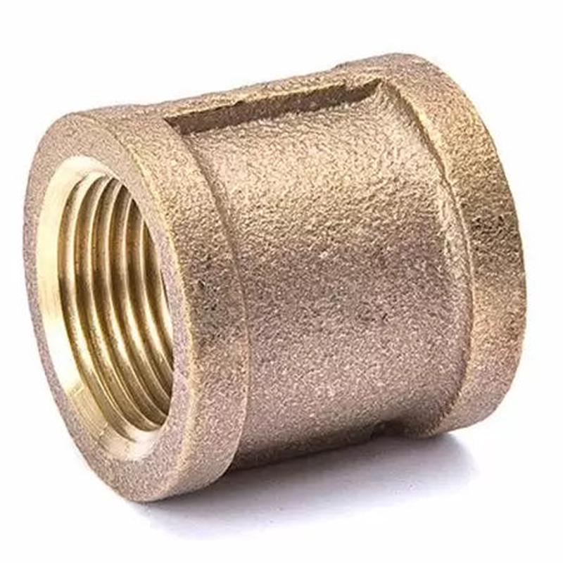 B & K Industries Red Brass Coupling Pipe 3/4"