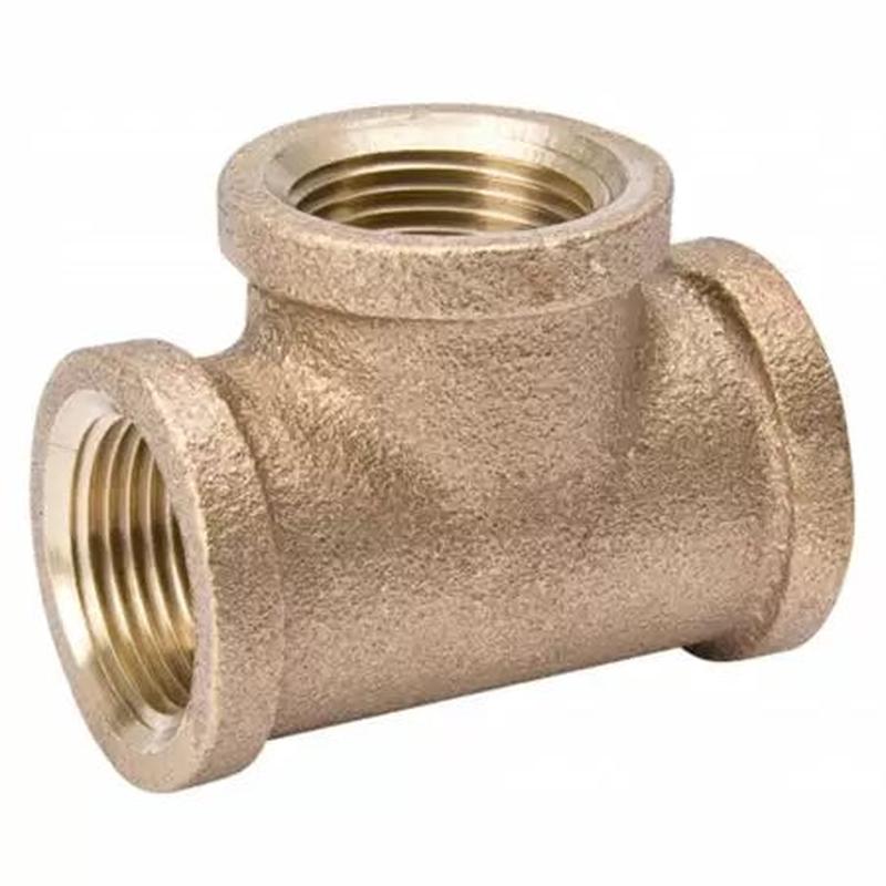 B & K Industries Red Brass Tee 1/2"
