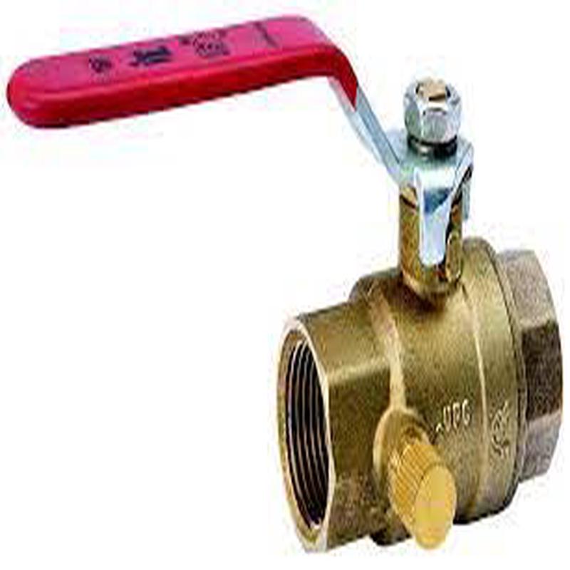 B & K Industries Series 7700TD Stop & Waste Brass Ball Valve 1/2"