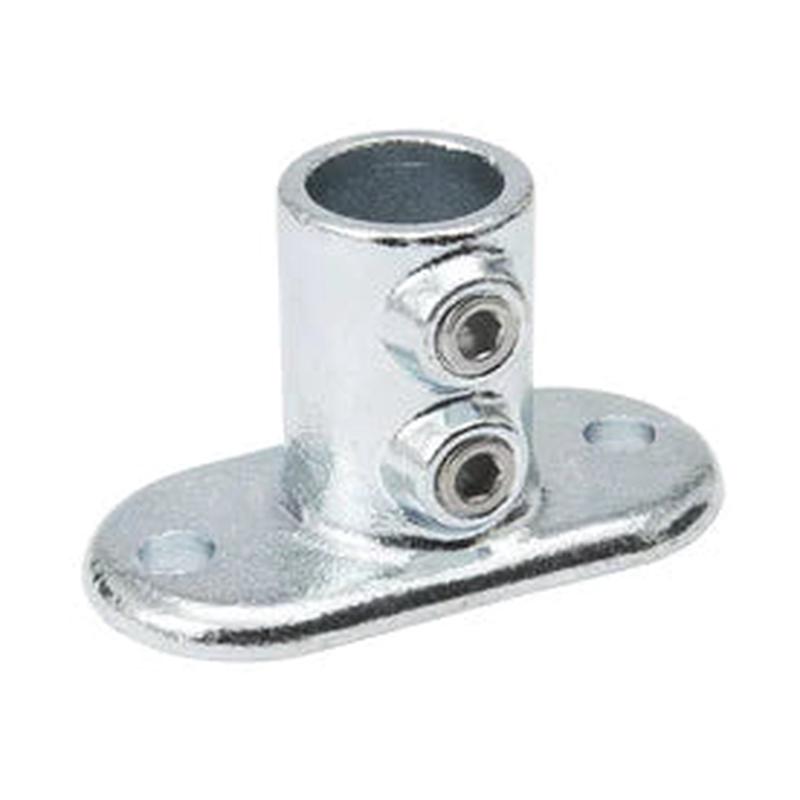 B & K Industries 3/4" Standard Railing Flange, Galvanized, Steel