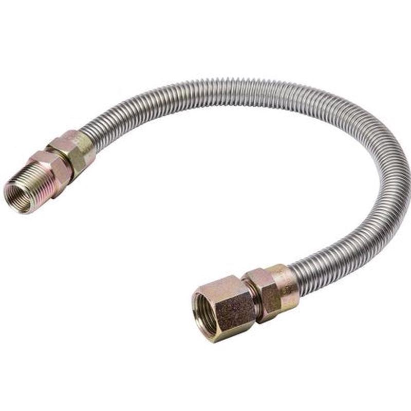 B & K Industries Stainless Steel Gas Appliance Connector 18"