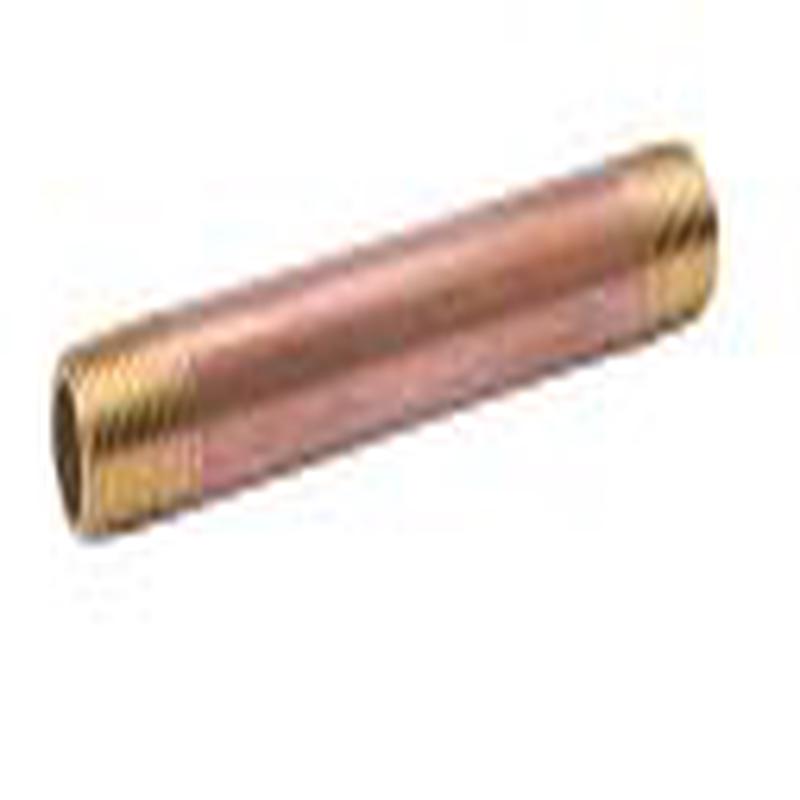 B & K Industries 1/8" Diameter Nipples Schedule 40 Red Brass 1/8" x 3"