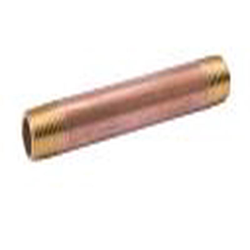 B & K Industries 3/4" Diameter Nipples Schedule 40 Red Brass 3/4" x 4 1/2"