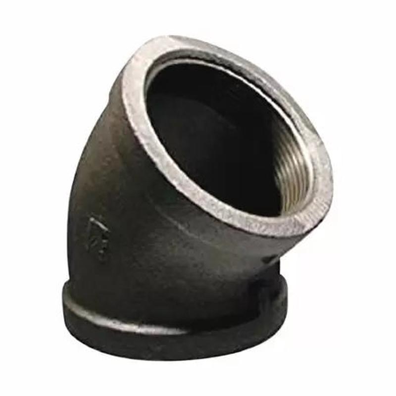 B & K Industries Black 45 Elbow 150# Malleable Iron Threaded Fittings 2 1/2"