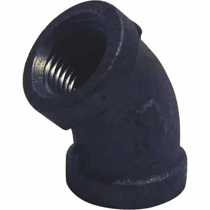 B & K Industries Black 45 Elbow 150# Malleable Iron Threaded Fittings 2"