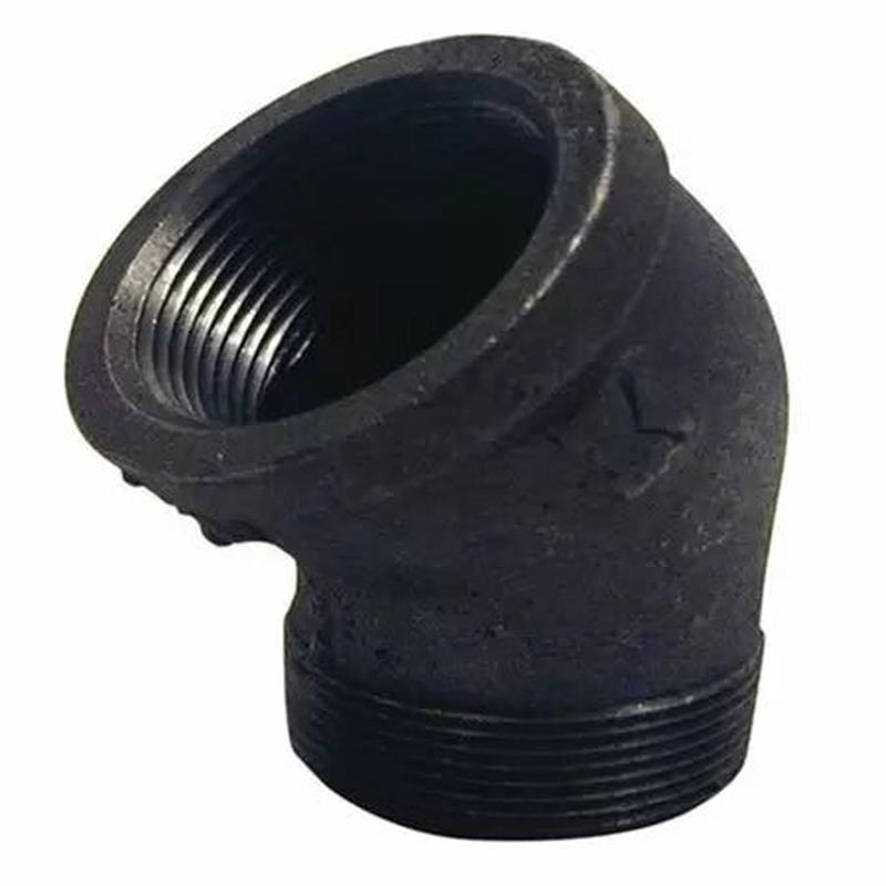 B & K Industries Black 45 Street Elbow 150# Malleable Iron Threaded Fittings 3/4"