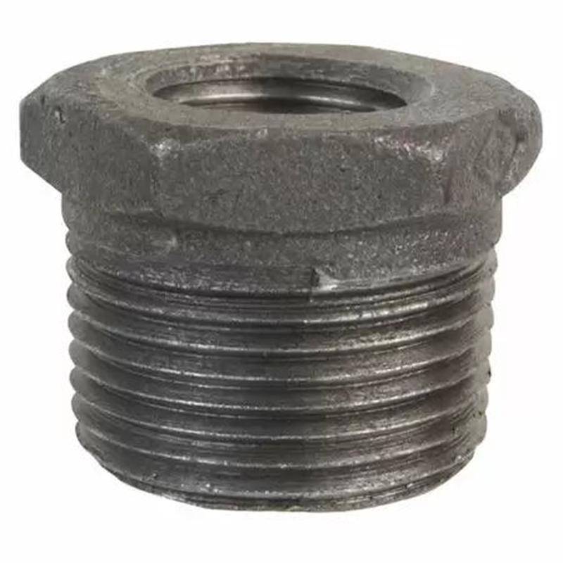 B & K Industries Black Hex Bushing 150# Malleable Iron Threaded Fittings 2 1/2" x 2"