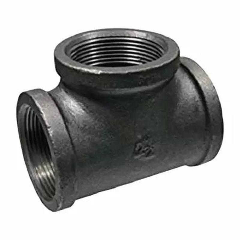 B & K Industries Black Tee 150# Malleable Iron Threaded Fittings 2 1/2"