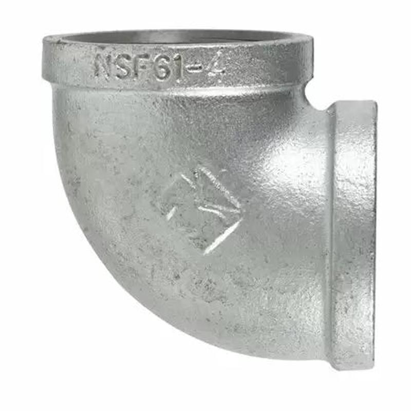 B & K Industries Galvanized 90 Elbow 150# Malleable Iron Threaded Fittings 2 1/2"