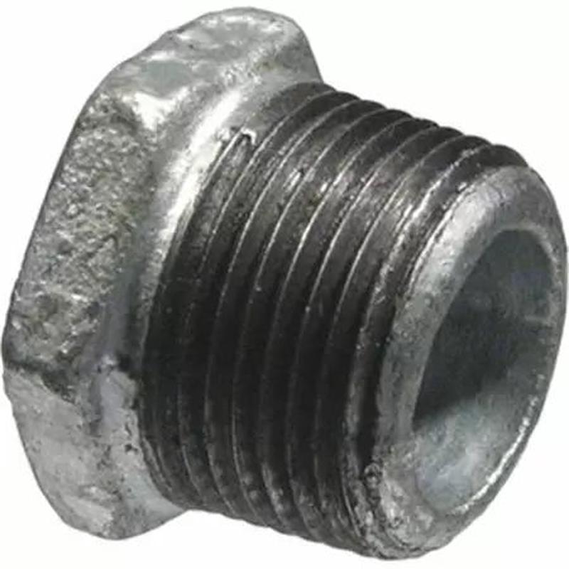 B & K Industries Galvanized Hex Bushing 150# Malleable Iron Threaded Fittings 1-1/2" x 1/2"
