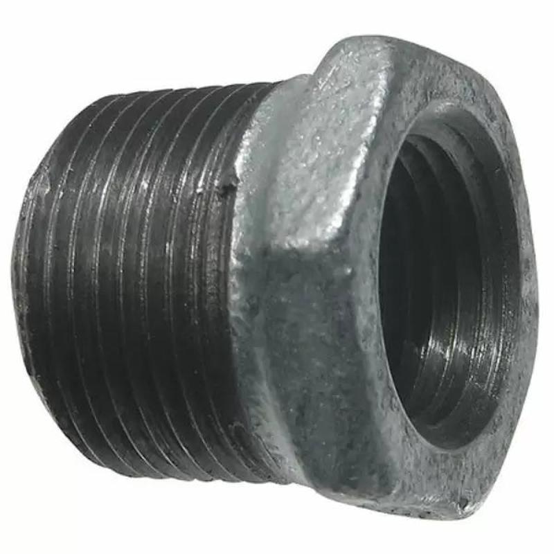 B & K Industries Galvanized Hex Bushing 150# Malleable Iron Threaded Fittings 3" x 1 1/4"