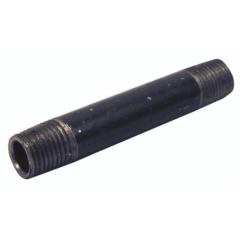 B & K Industries Iron Black Nipple  1/4" x 3"