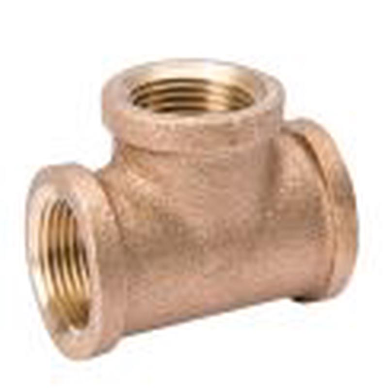 B & K Industries Tee 125# Red Brass Threaded Fittings 1/8 in.