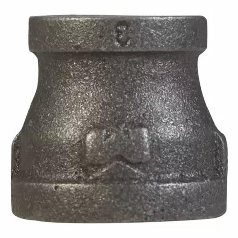 B & K Industries Black Reducing Coupling 150# Malleable Iron Threaded Fittings 1 1/2" x 3/4"