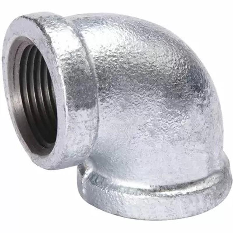 B & K Industries Galvanized 90 Elbow 150# Malleable Iron Threaded Fittings 3/8"