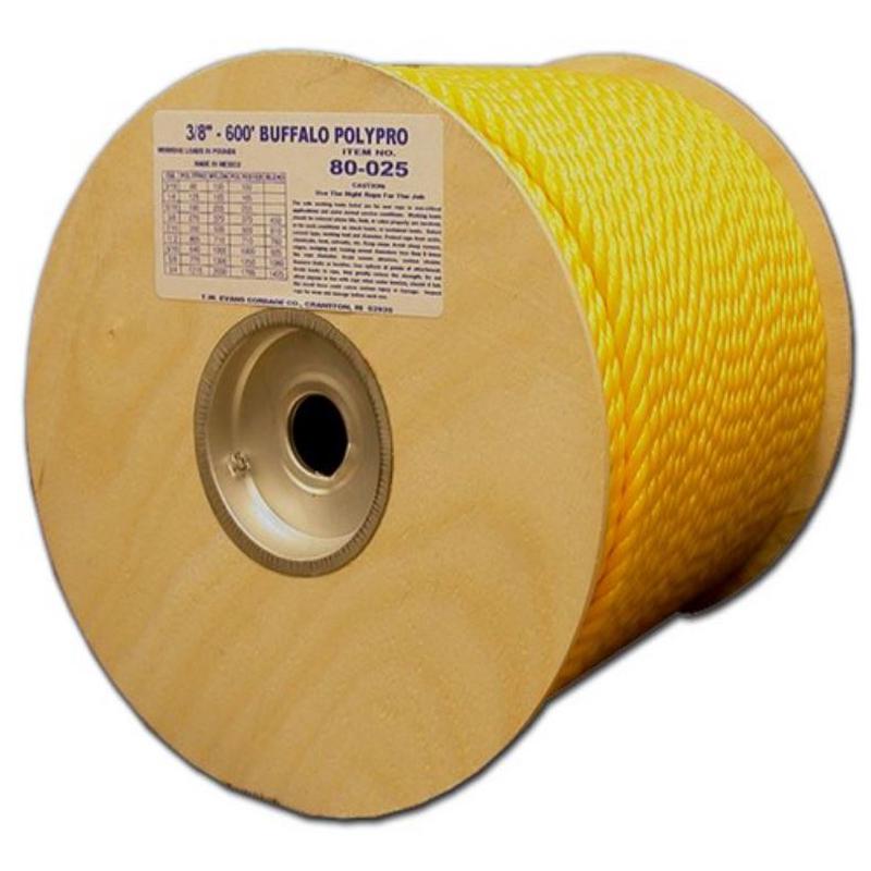 T.w Evans Cordage 3/8"-300' Buffalo Polypro