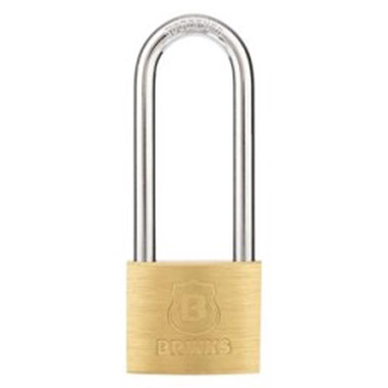 Brinks Commercial 40mm Solid Brass Keyed Padlock with 2.5 Shackle Clearance, 2-Pack - Chrome Plated with Hardened Steel Shackle