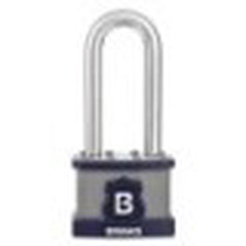 Brinks Commercial 44mm XT Series Commercial Laminated Steel Padlock with 2 3/8" Shackle, 3-Pack - Weather Resistant and Hardened Boron Steel Shackle