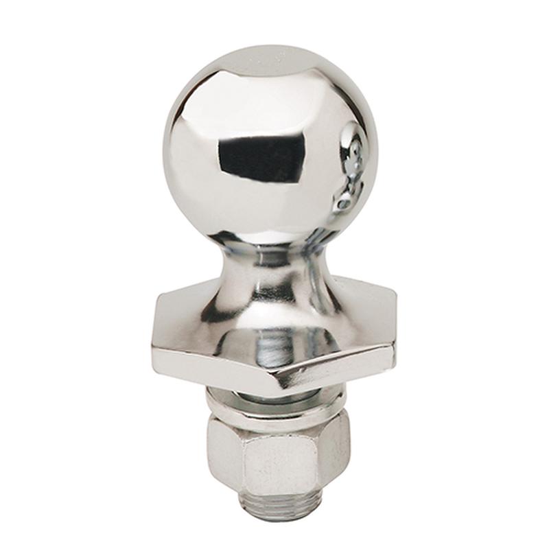 REESE Towpower Interlock Carbon Forged Trailer Hitch Ball, 2 in. Diameter, 7,500 lbs. Capacity, Chrome