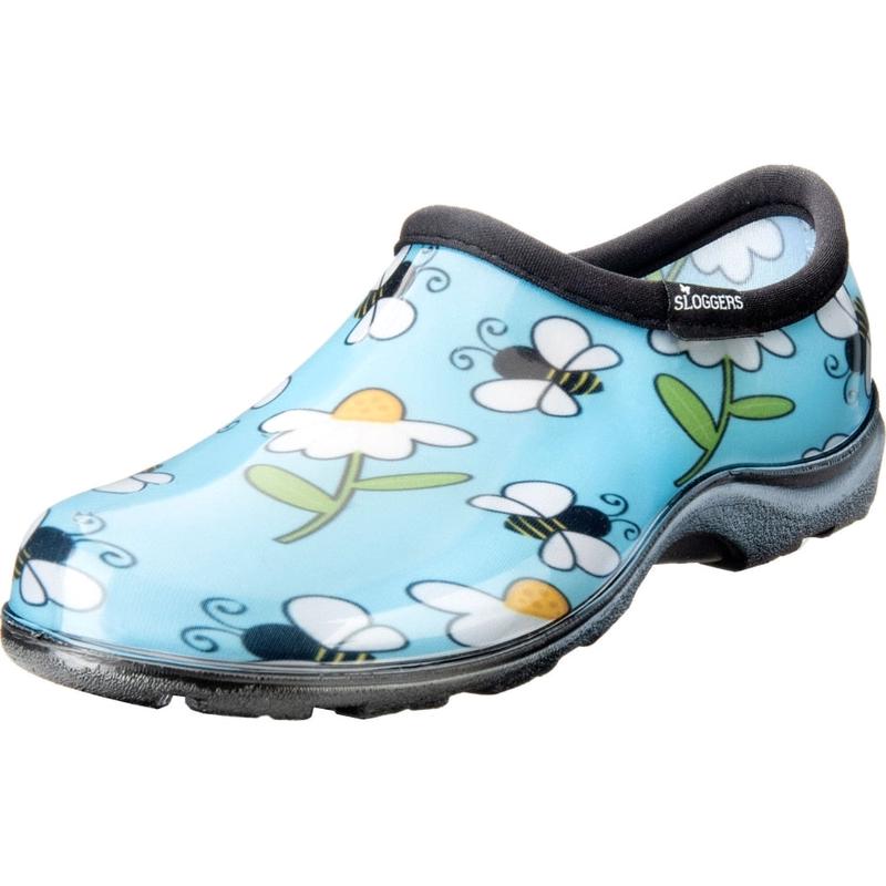 Sloggers Womens Waterproof Comfort Shoes Blue Bee Design
