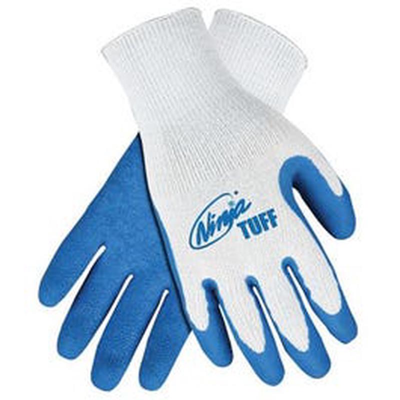 Safety Gloves, Rubber Palm, Large