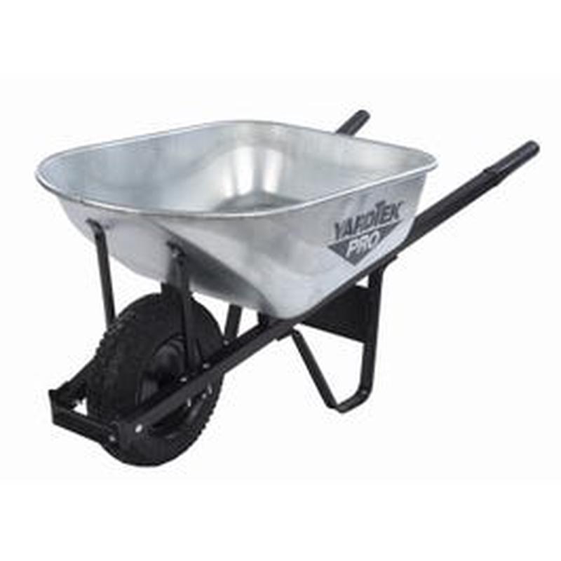 Steel Wheelbarrow, 6-Cu. Ft., 16 x 6-In. Tire