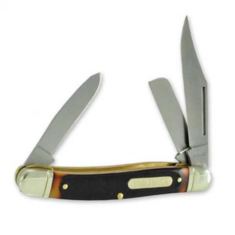 Schrade Knives Half-Price Schrade Old Timer 858OT Lumberjack Stockman, Delrin Handle, 3 Blades 4 1/2"