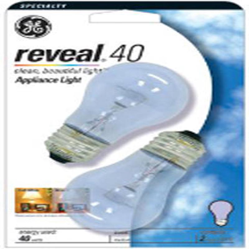 40W A15 Med Reveal Clear 2 pk