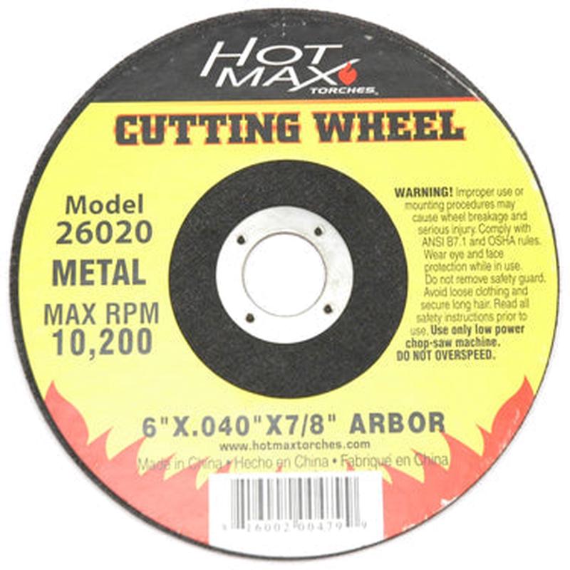 6  CUT-OFF WHEEL .040 THK7/8  ARBOR